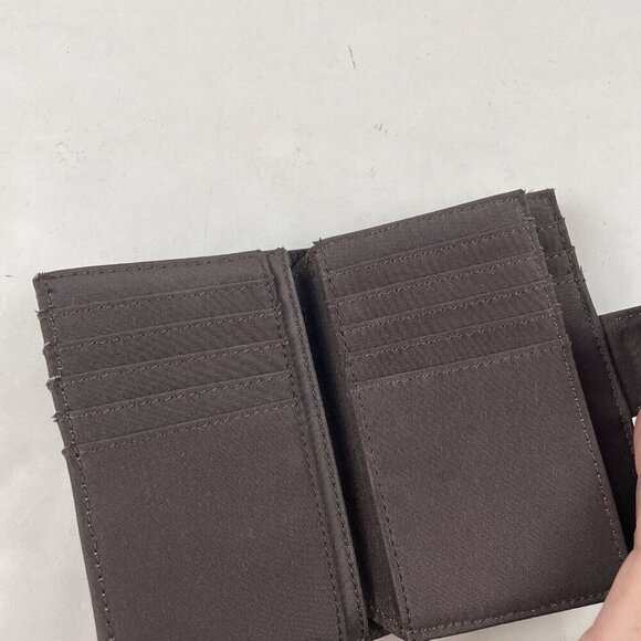 Giani Bernini Leather Framed Wallet Card Slots Snap Closure Coin Pocket Brown - Picture 5 of 10